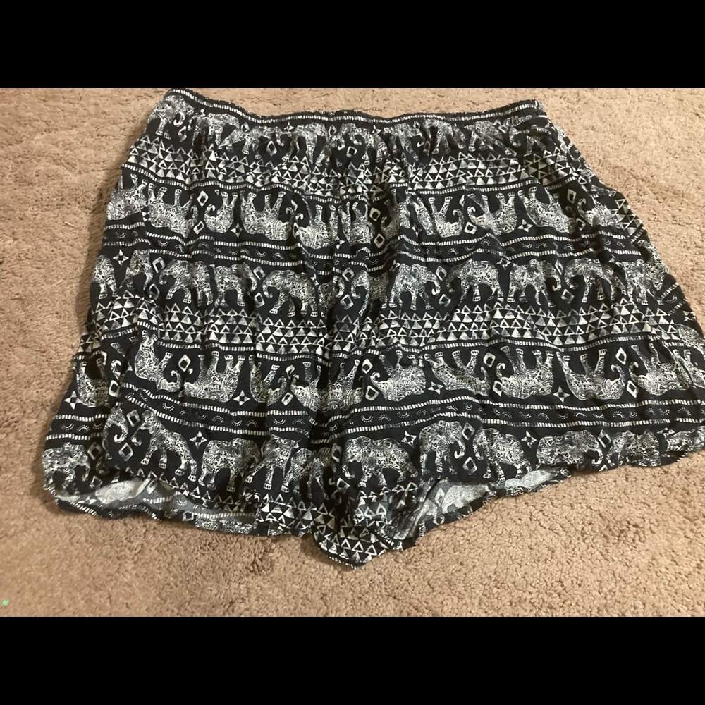 Indian elephant pattern shorts